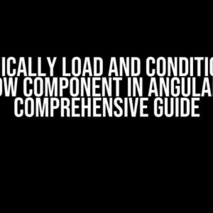 Dynamically Load and Conditionally Show Component in Angular: A Comprehensive Guide