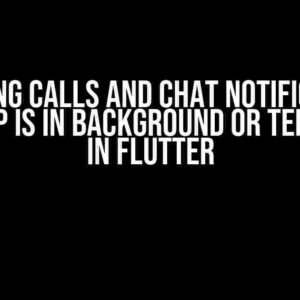 Handling Calls and Chat Notifications When App is in Background or Terminated in Flutter