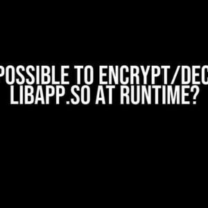 Is it possible to encrypt/decrypt libapp.so at runtime?